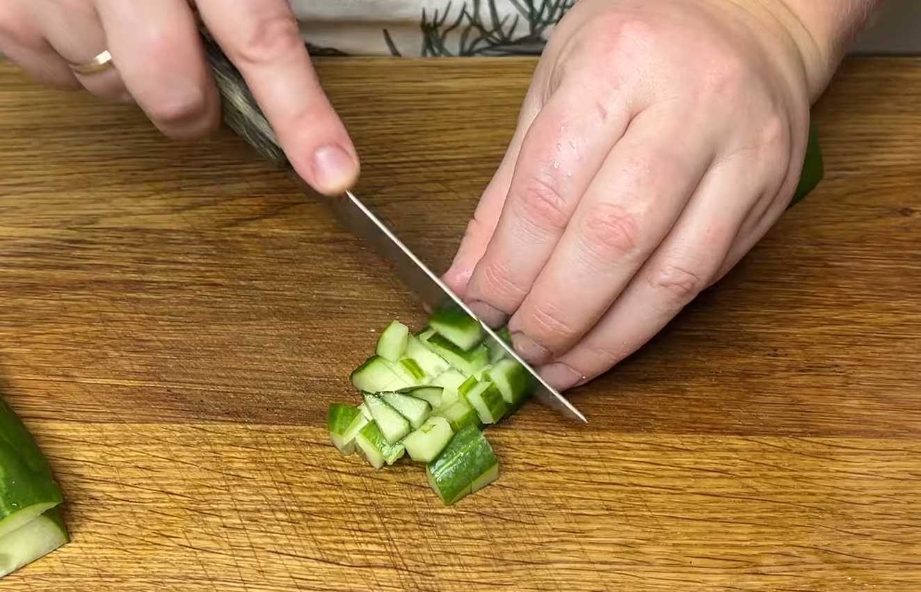 Salade Olivier pour diabétiques - Étape 2