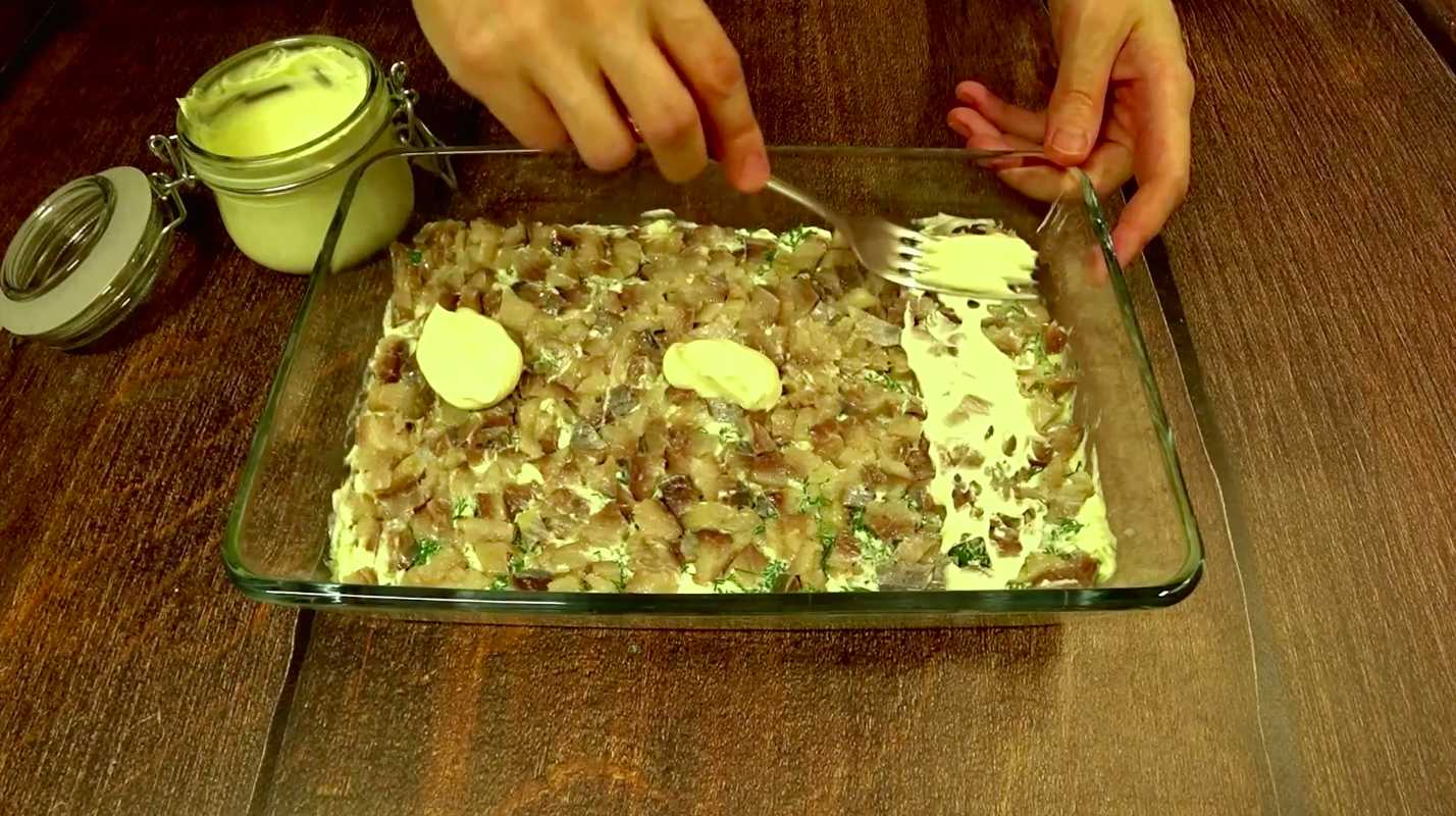 Hareng sous une fourrure sans œufs - Étape 5