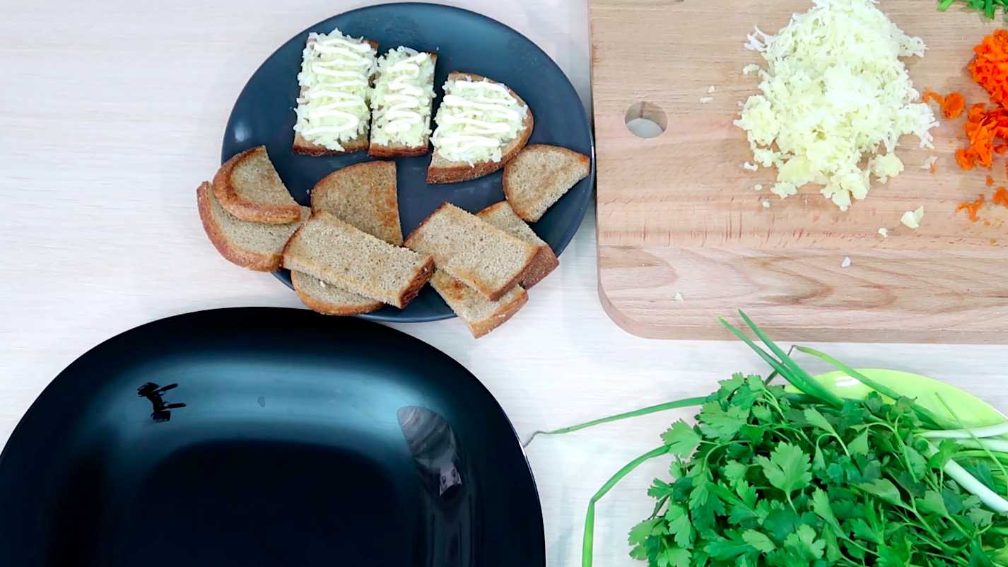 Hareng sous un manteau de fourrure, sandwichs - Étape 3