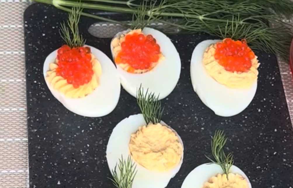 Œufs mimosa au caviar - Étape 5