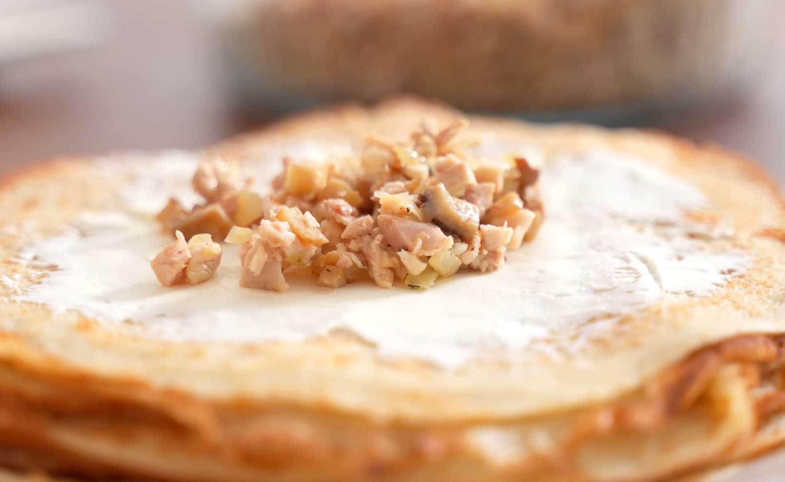 Crêpes au poulet et aux champignons - Étape 12