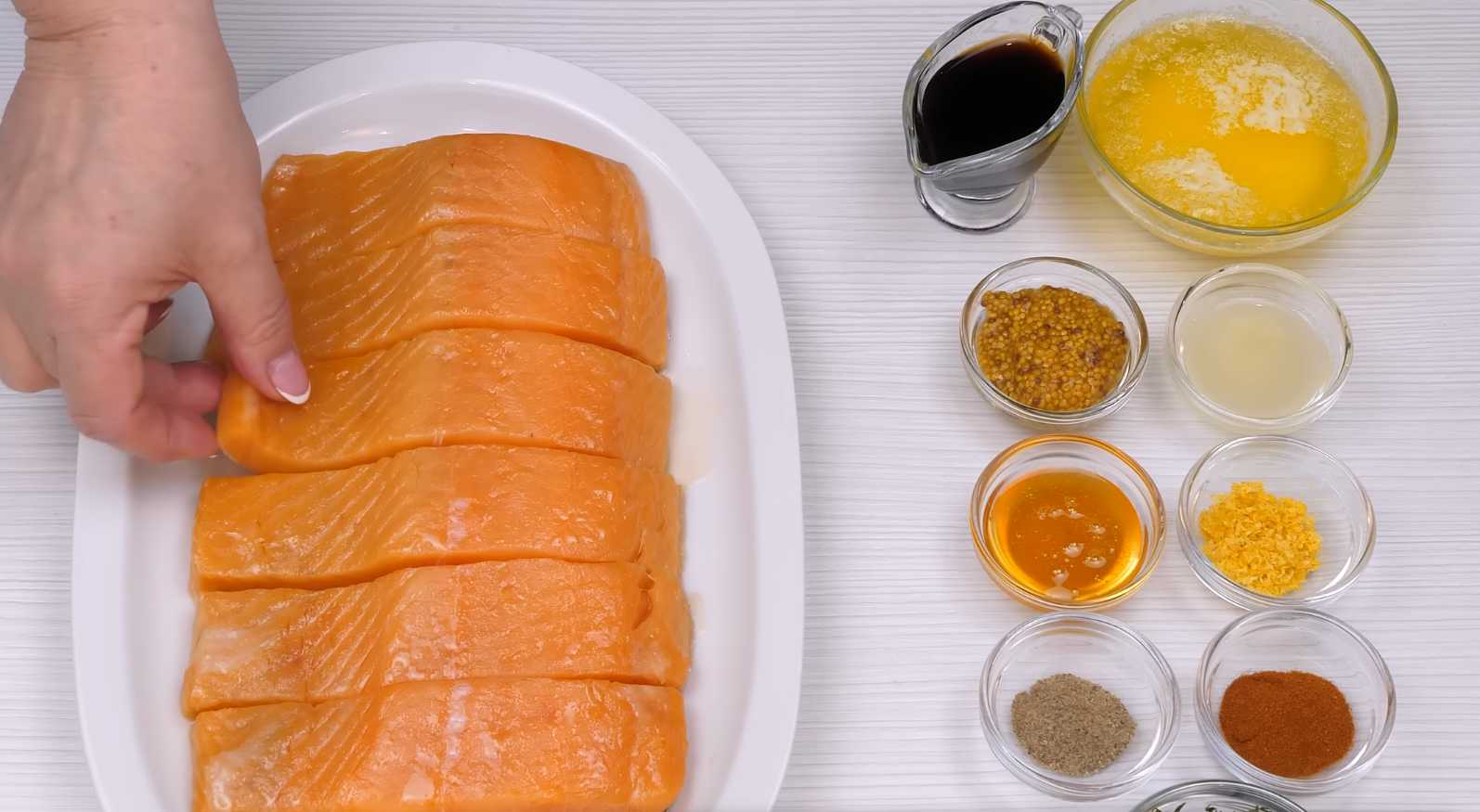 Saumon au four avec légumes - Étape 1