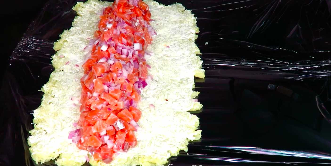 Hareng sous un rouleau de fourrure - Étape 5