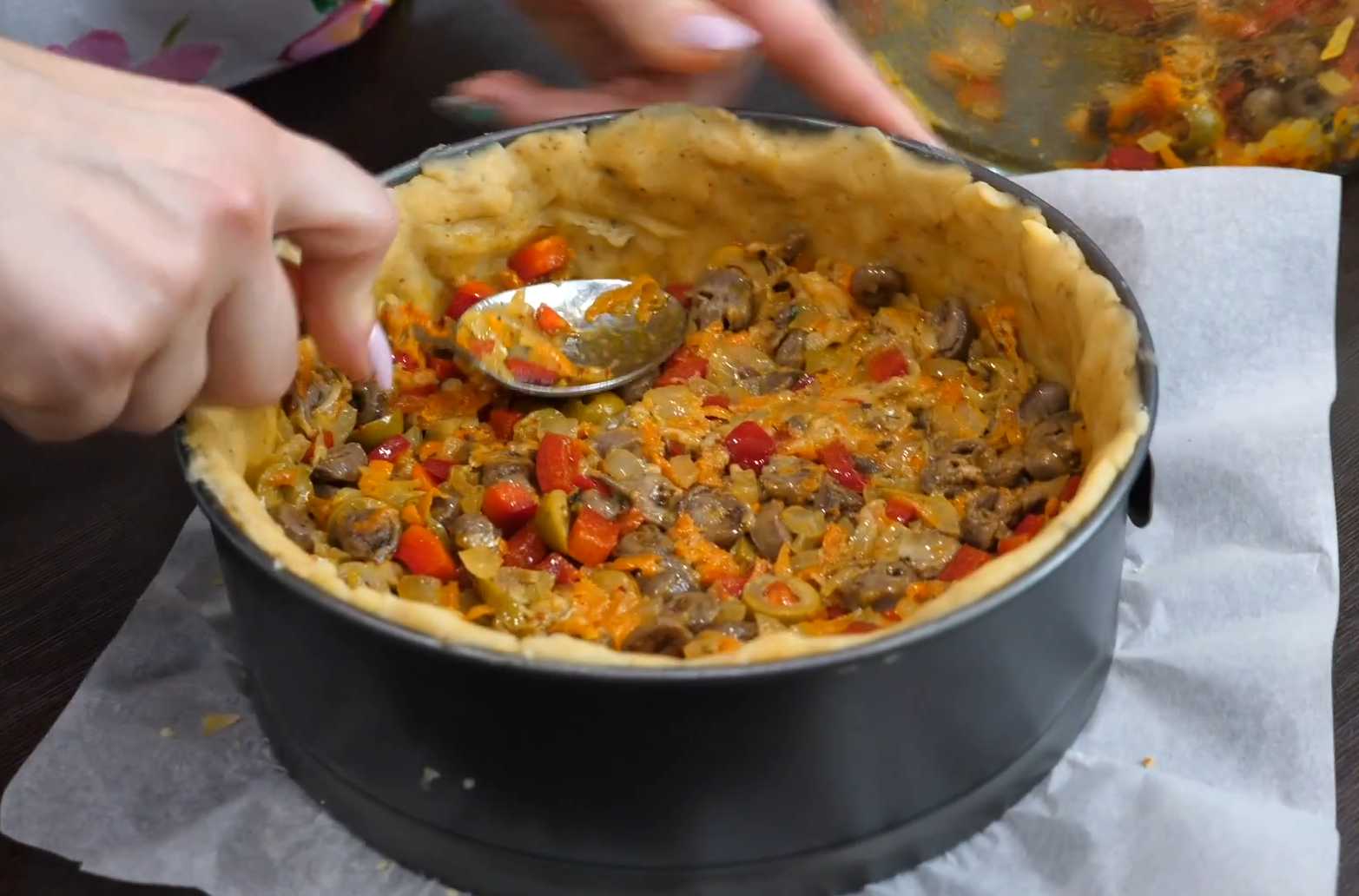 Tourte aux cœurs de poulet - Étape 10