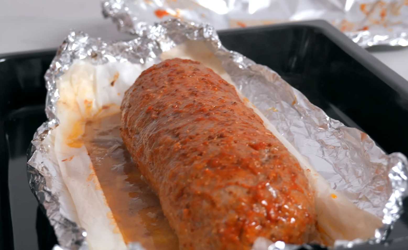 Rouleau de viande hachée aux champignons et au fromage - Étape 13