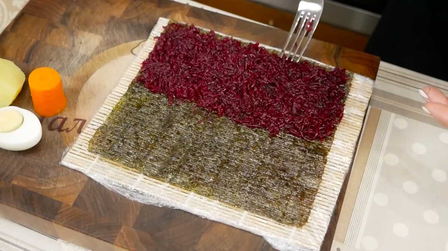 Harengs enroulés sous un manteau de fourrure - Étape 3