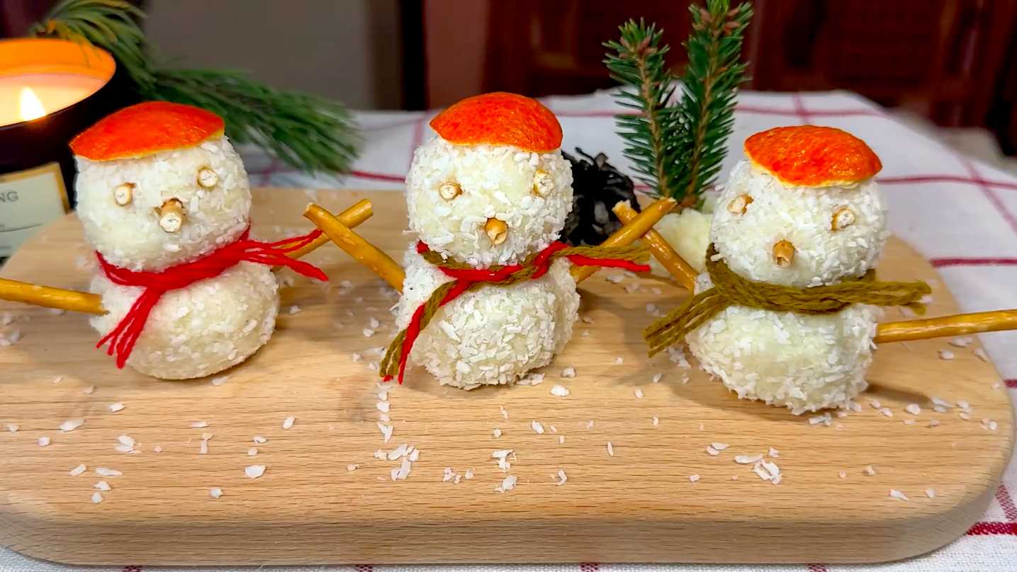 Cupcakes sushi en forme de bonhomme de neige pour le Nouvel An - Étape 8