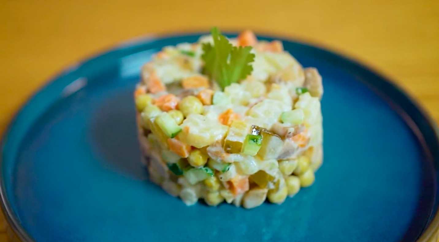 Salade Olivier aux champignons pour le Carême - Étape 6