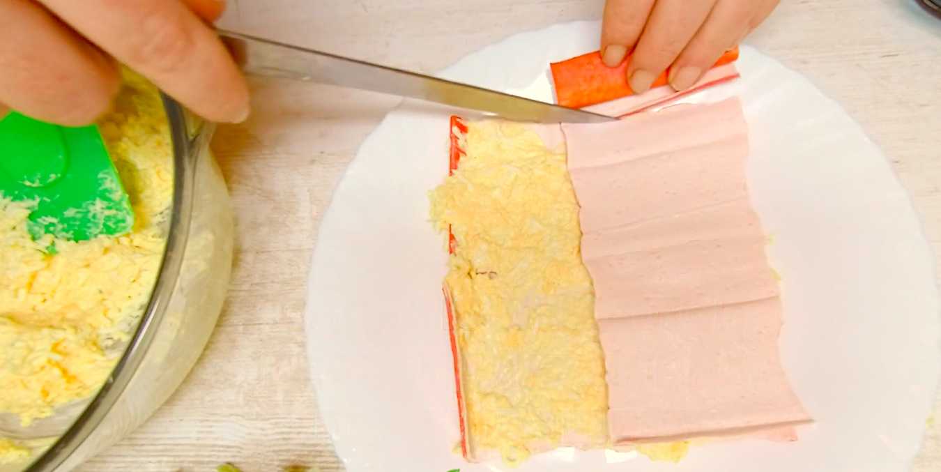 Gâteau de salade de bâtonnets de crabe - Étape 7