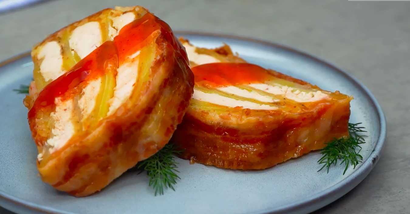 Terrine de poitrine de poulet enrobée de bacon - Étape 10