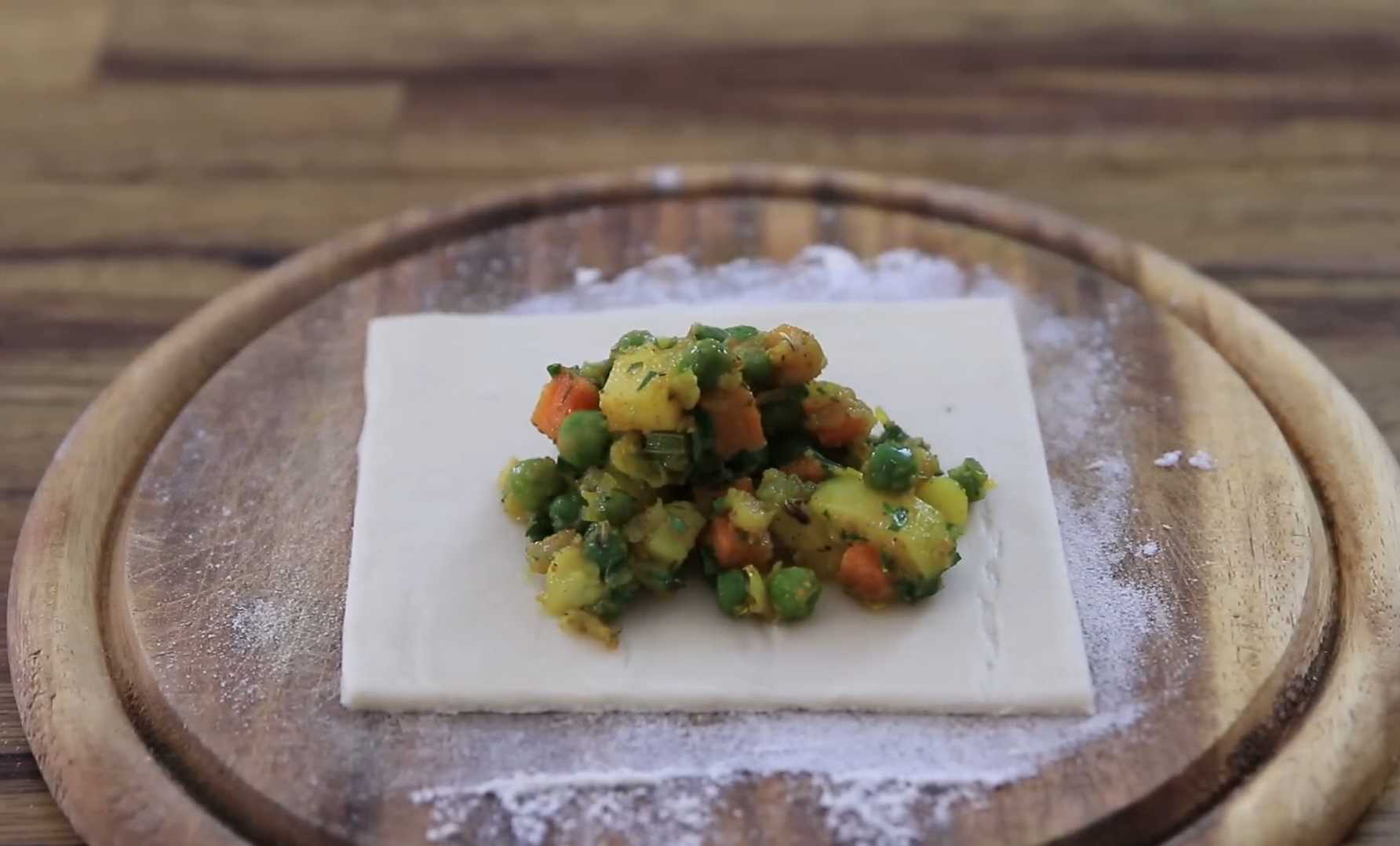 Feuilletés au curry et aux légumes - Étape 12