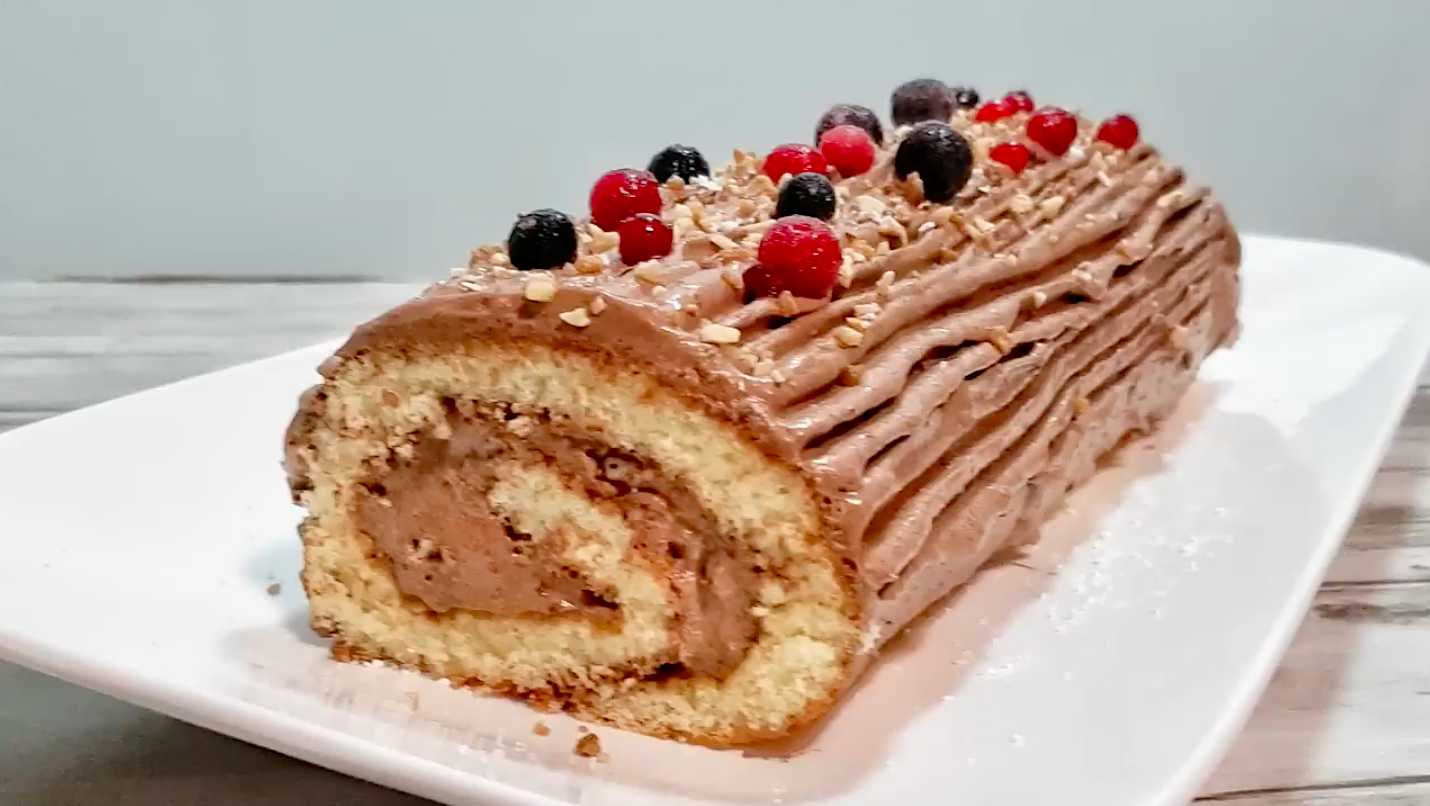 Bûche de Noël roulée - Étape 10