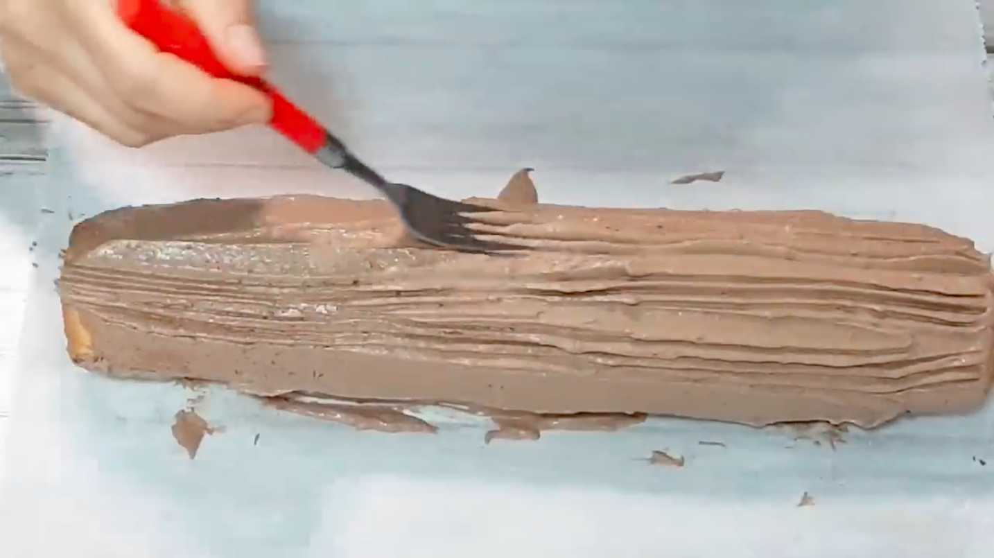 Bûche de Noël roulée - Étape 9