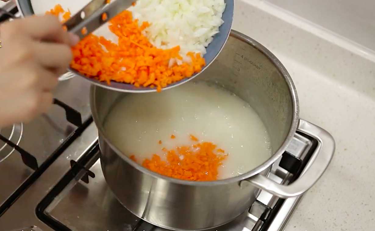 Bouillie de riz au poulet Dakchuk - Étape 9