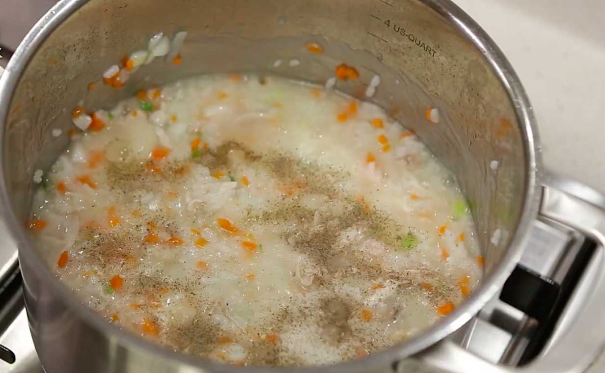 Bouillie de riz au poulet Dakchuk - Étape 11