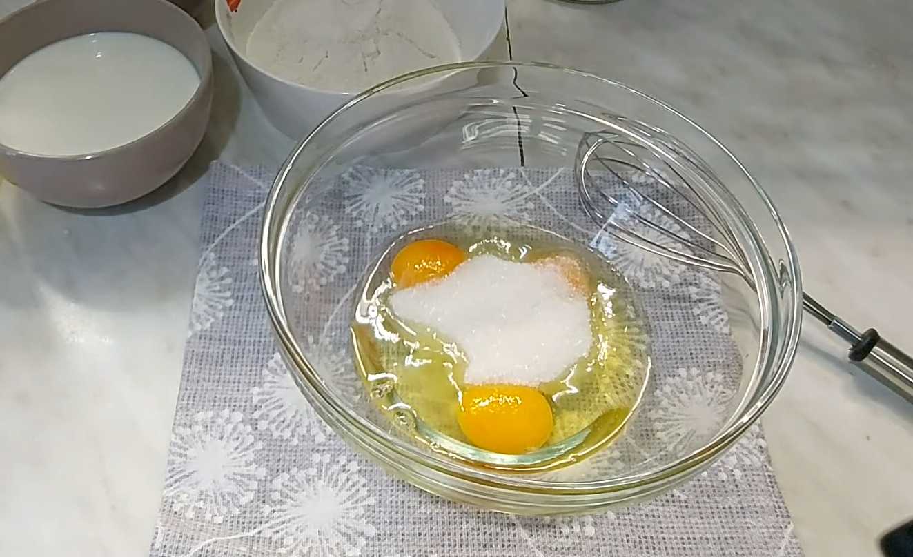 Crêpes crémeuses - Étape 1