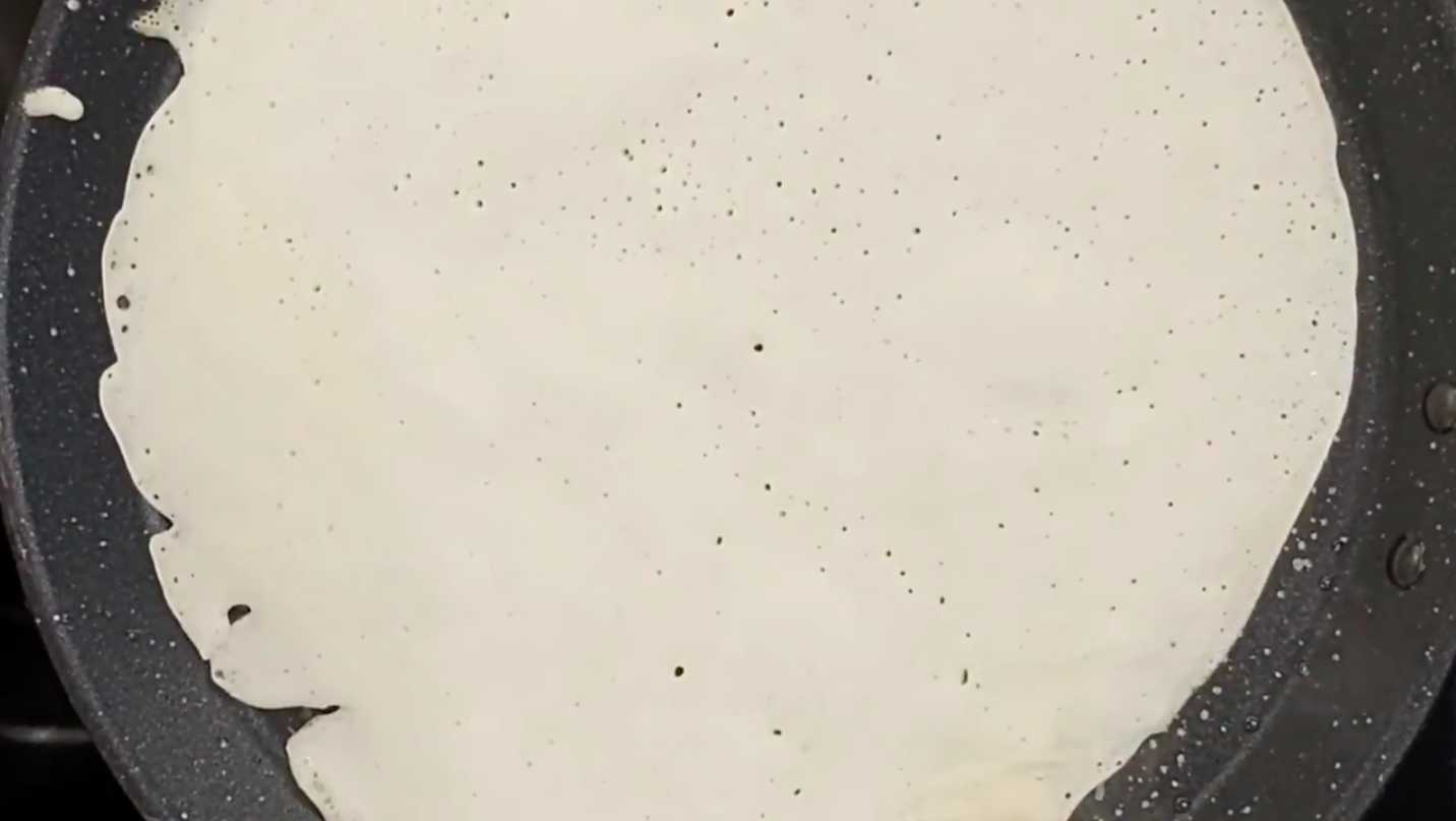 Crêpes au lait caillé avec trous - Étape 9