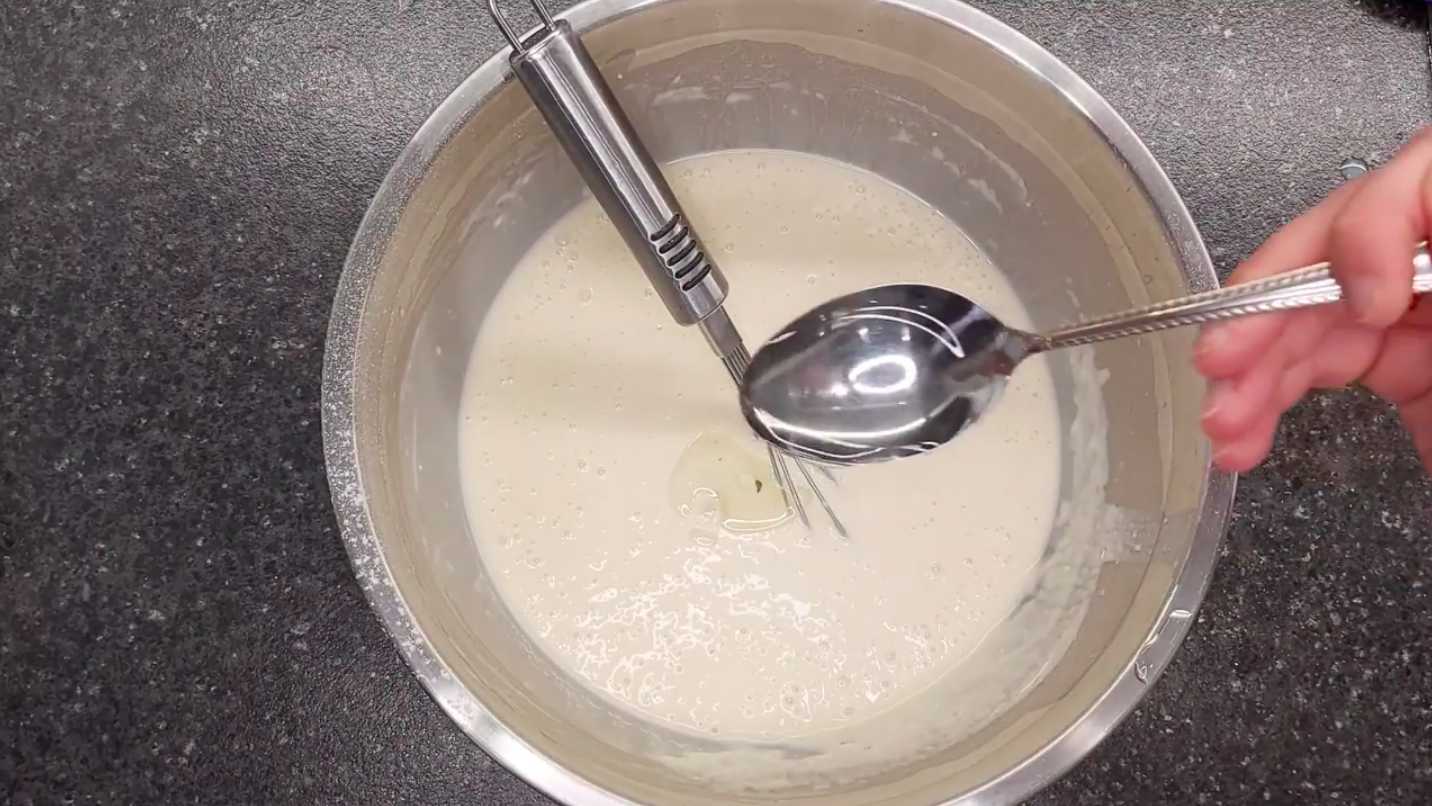 Crêpes au lait caillé et trous - Étape 7