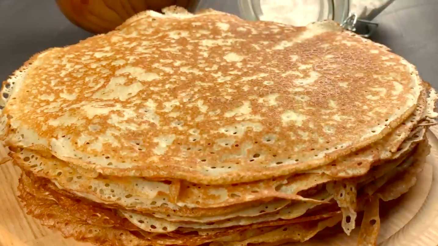 Crêpes au lait trouées - Étape 11