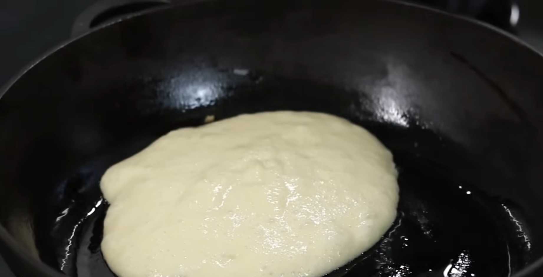 Crêpes à la levure avec du lait - Étape 8