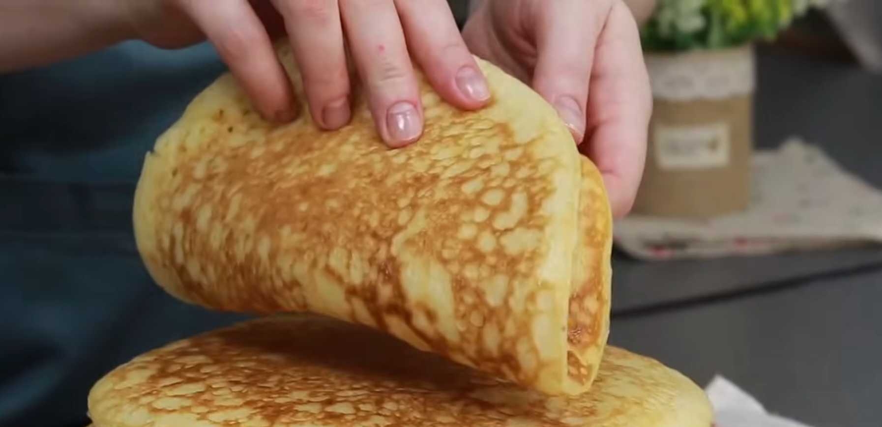 Crêpes à la levure avec du lait - Étape 11