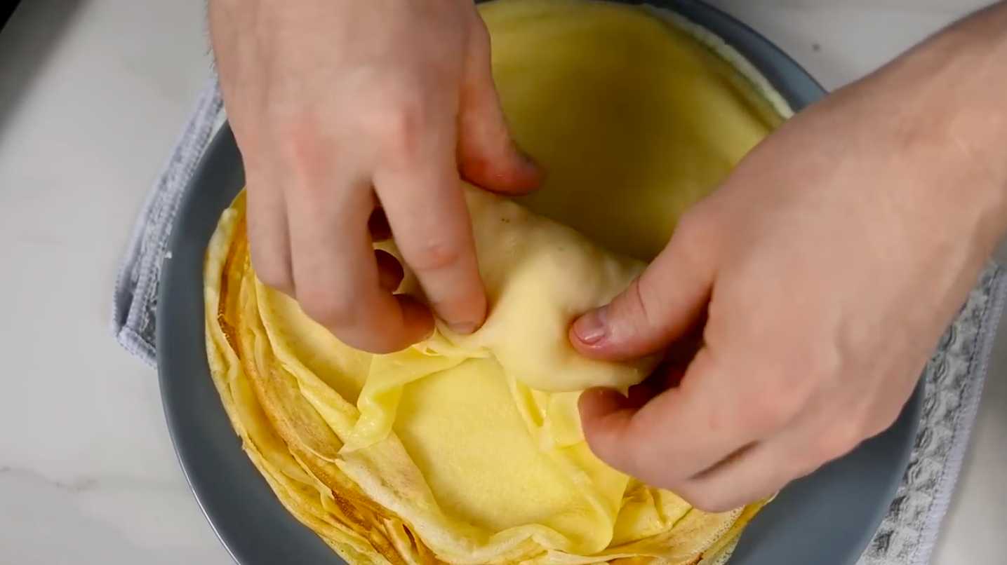 Crêpes au jambon et au fromage - Étape 16