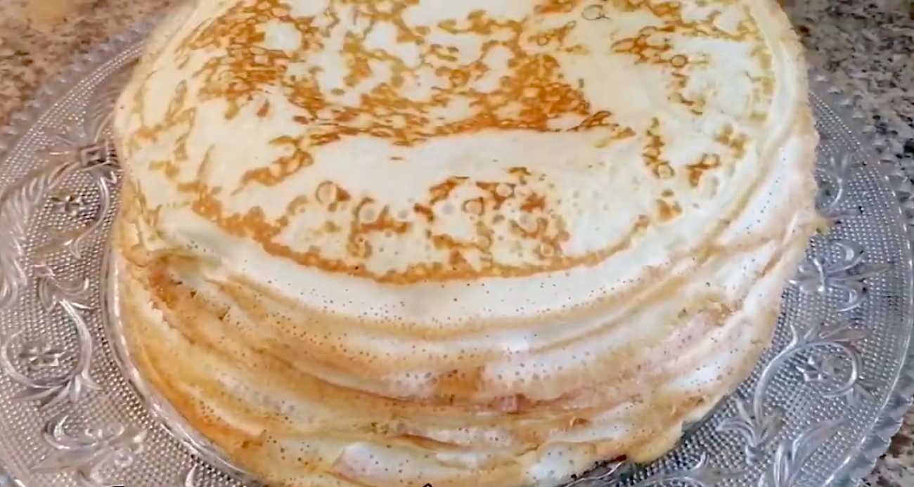 Crêpes avec du petit-lait et des trous - Étape 13