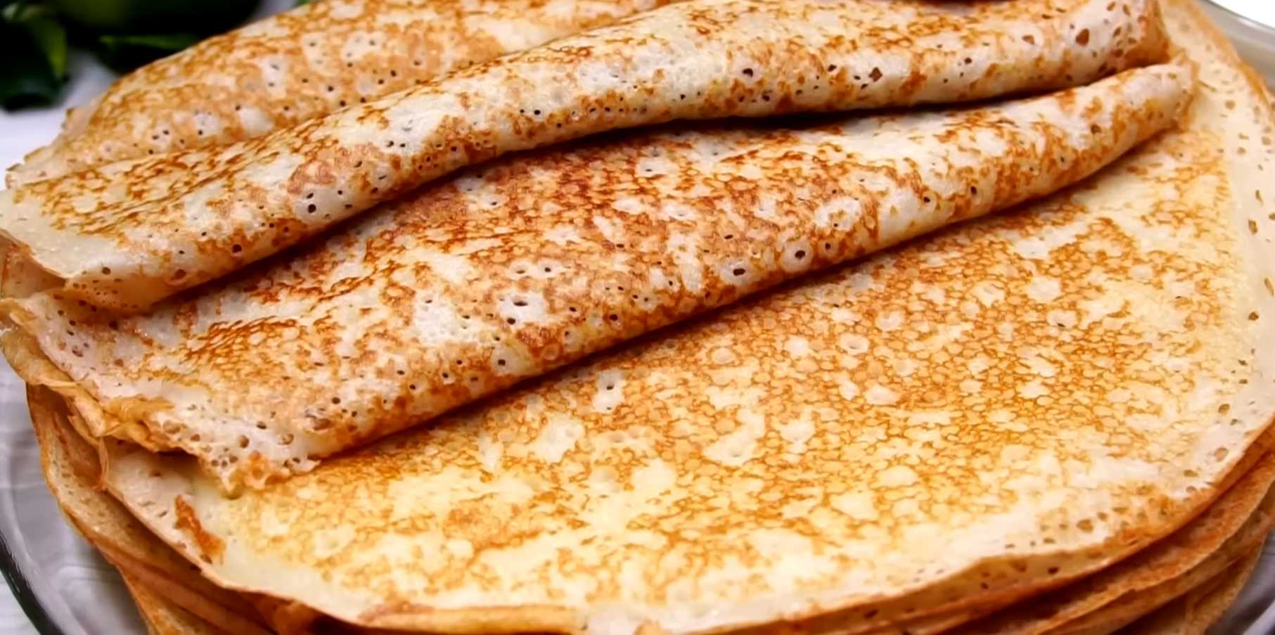 Crêpes fines au kéfir avec trous - Étape 10