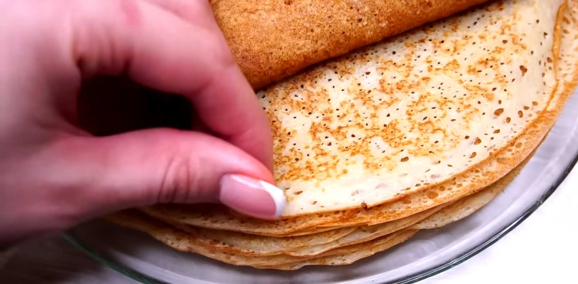 Crêpes fines au kéfir avec trous - Étape 9