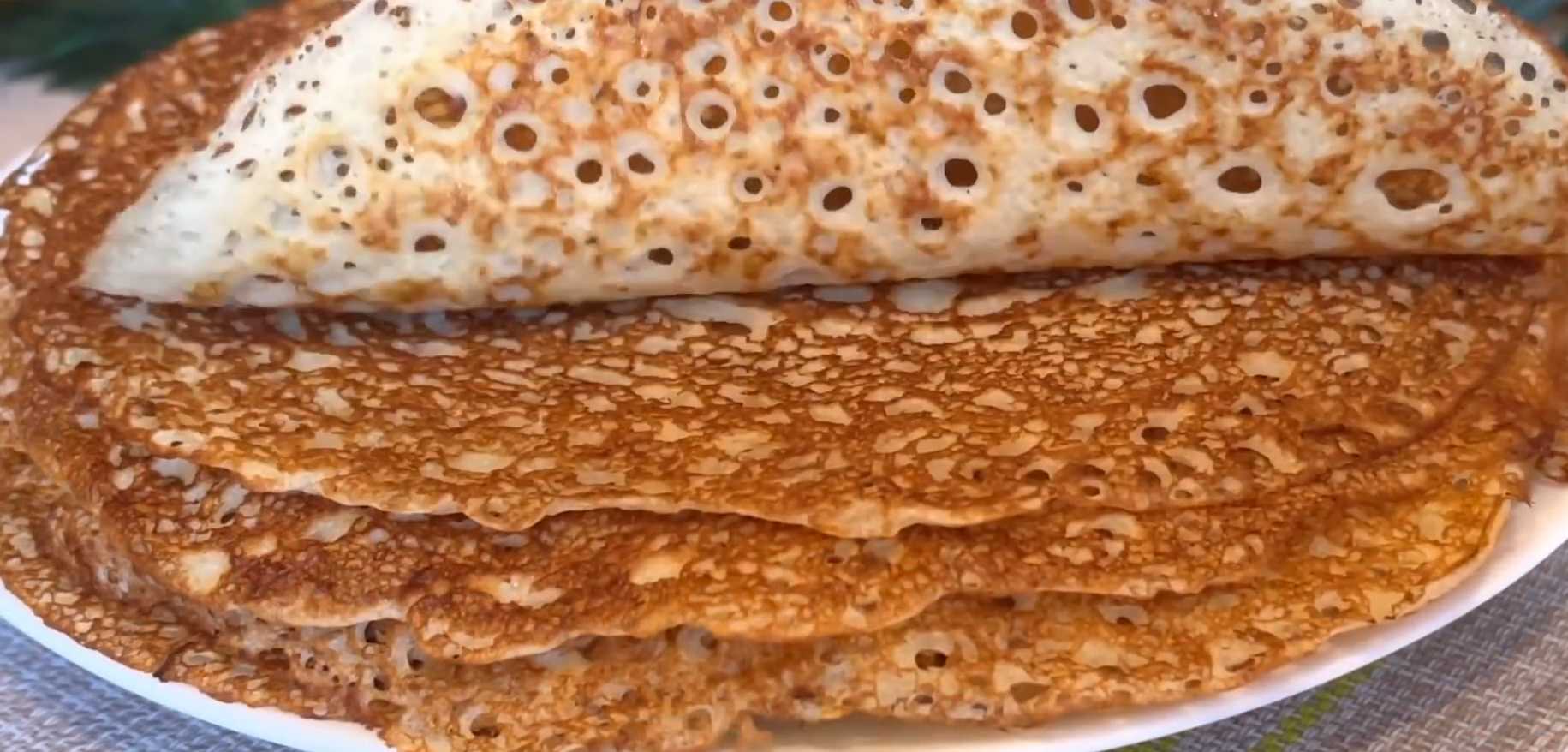 Crêpes avec soda et kéfir - Étape 10