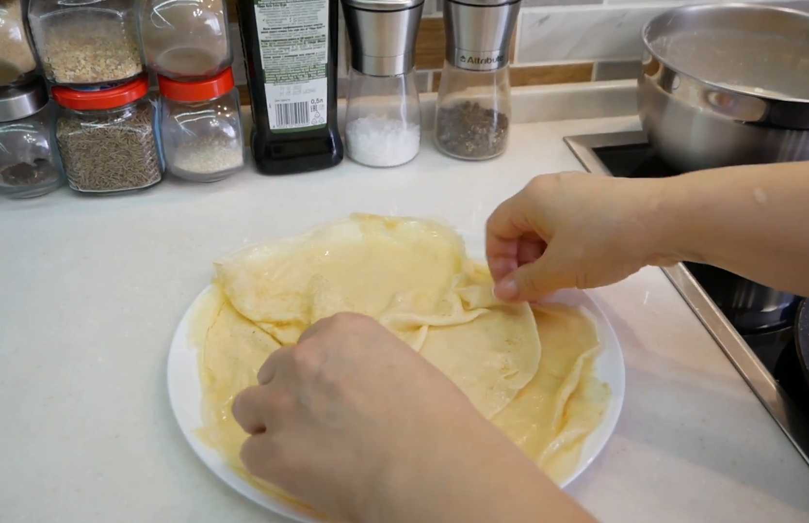 Crêpes sans sucre au lait - Étape 13