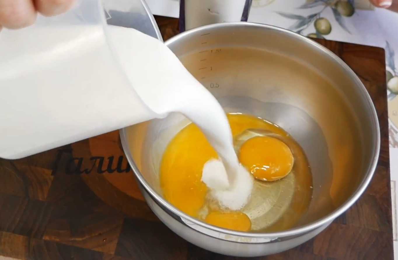 Crêpes sans sucre au lait - Étape 2