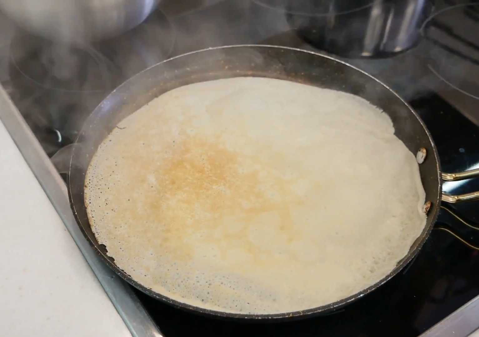 Crêpes sans sucre au lait - Étape 11
