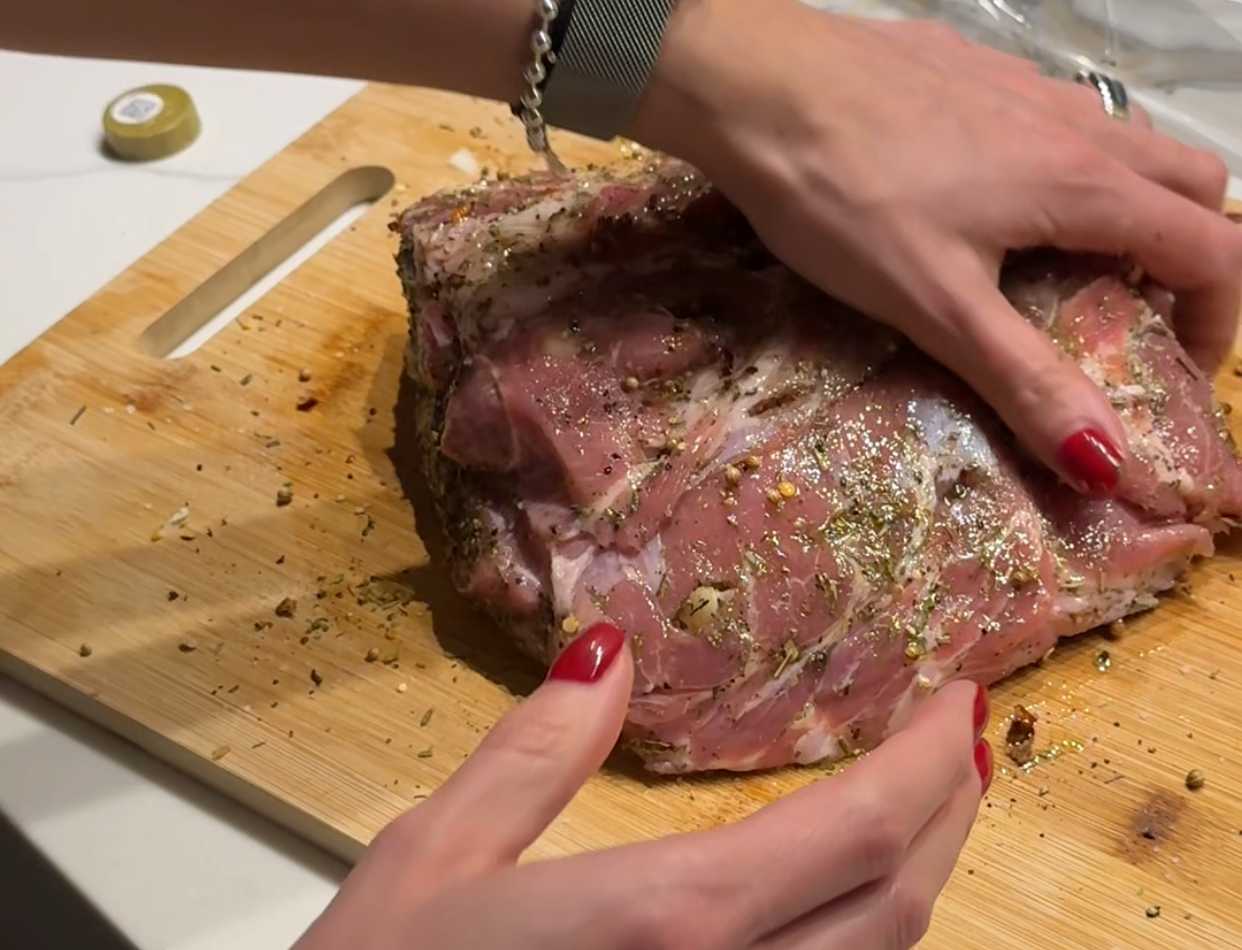 Porc rôti à l'ail et aux fines herbes - Étape 6