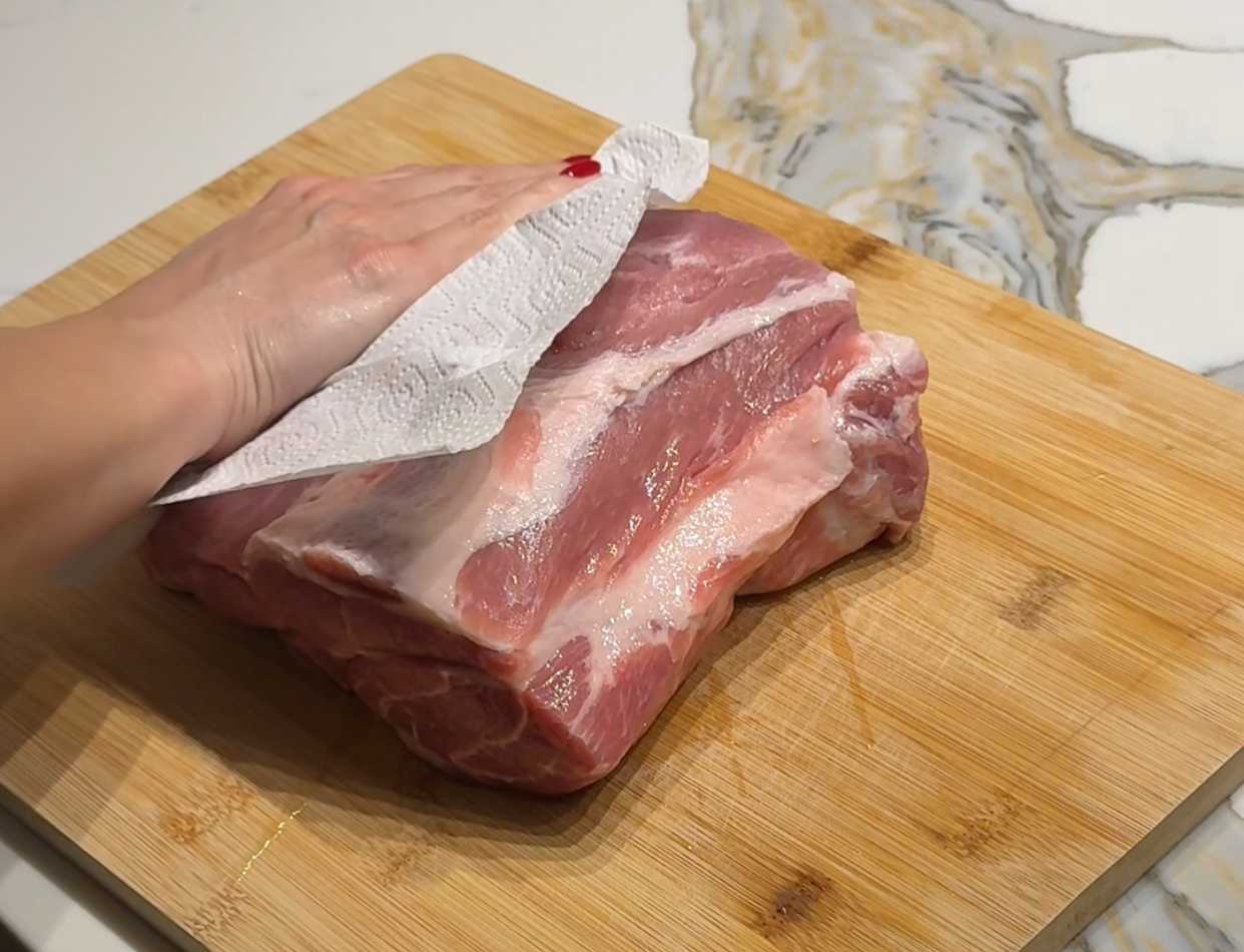 Porc rôti à l'ail et aux fines herbes - Étape 1