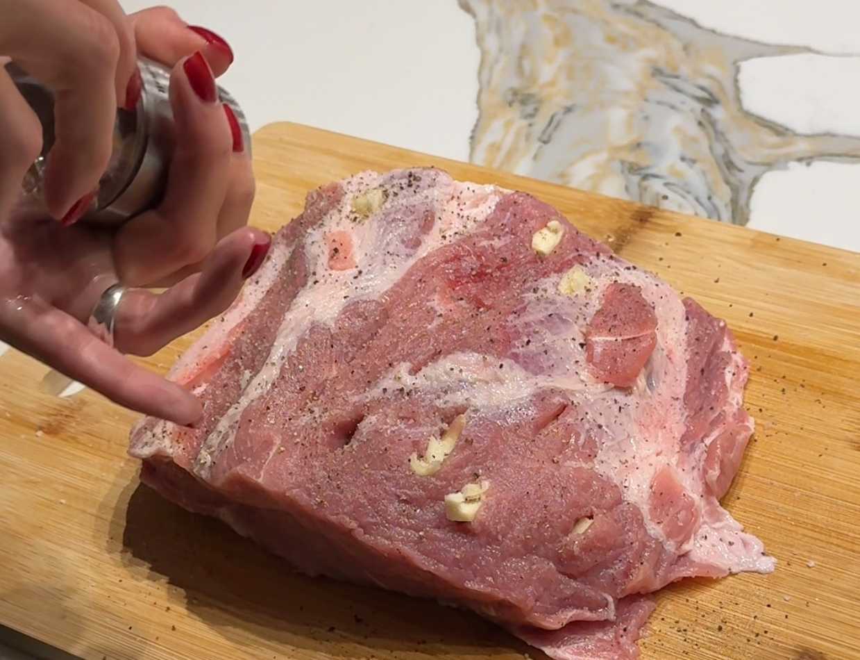 Porc rôti à l'ail et aux fines herbes - Étape 4