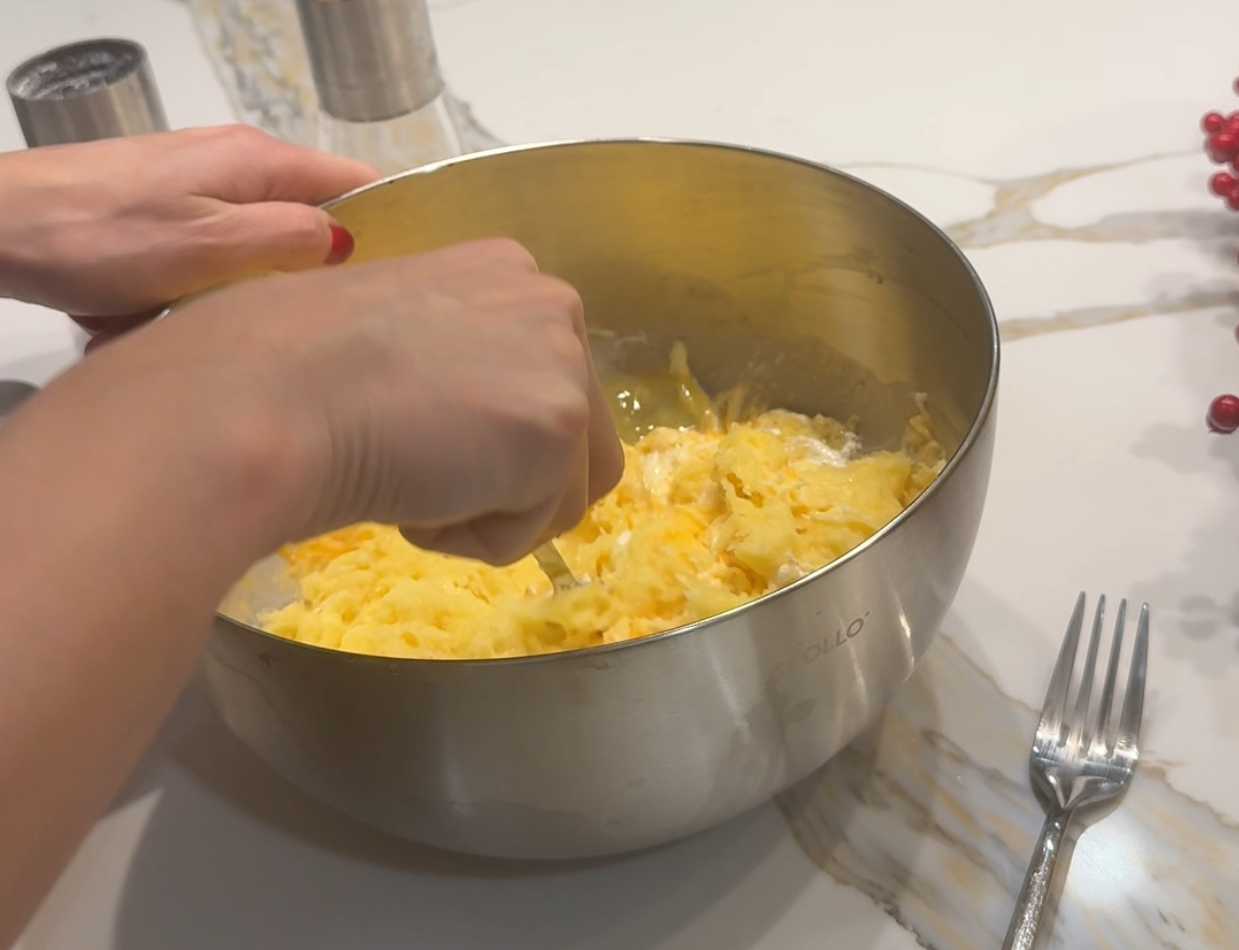 Crêpes de pommes de terre sans farine à la crème fraîche - Étape 7