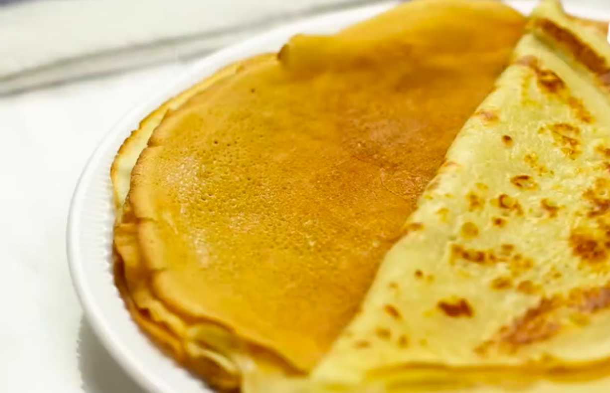 Crêpes à la crème anglaise et à la crème fraîche - Étape 16