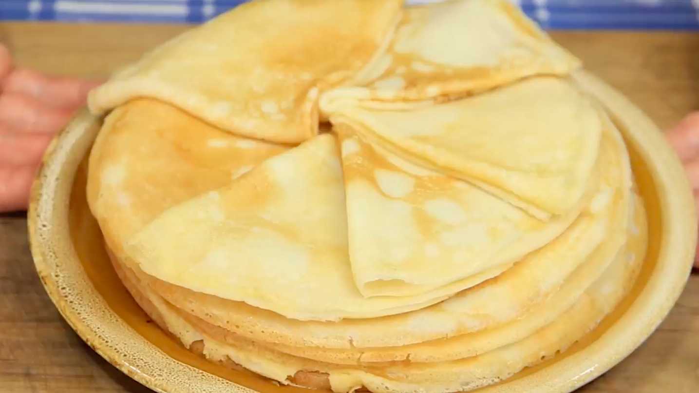 Crêpes russes au lait - Étape 12
