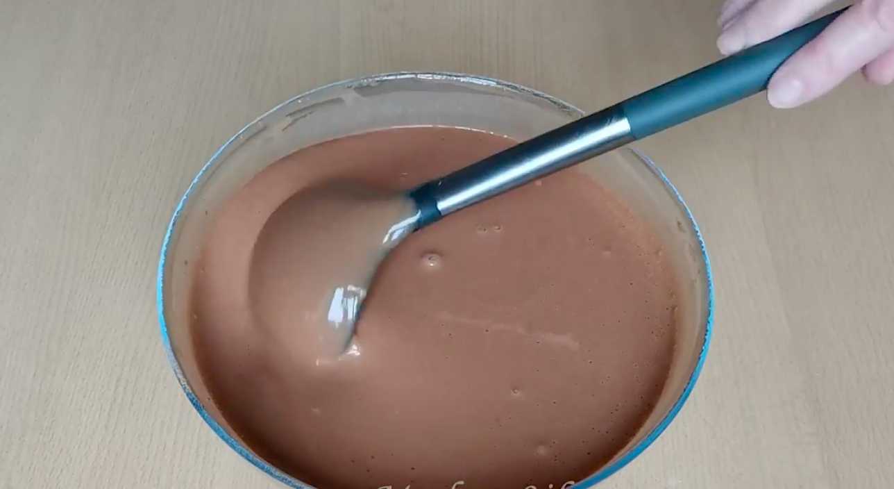 Crêpes au chocolat avec du lait - Étape 6