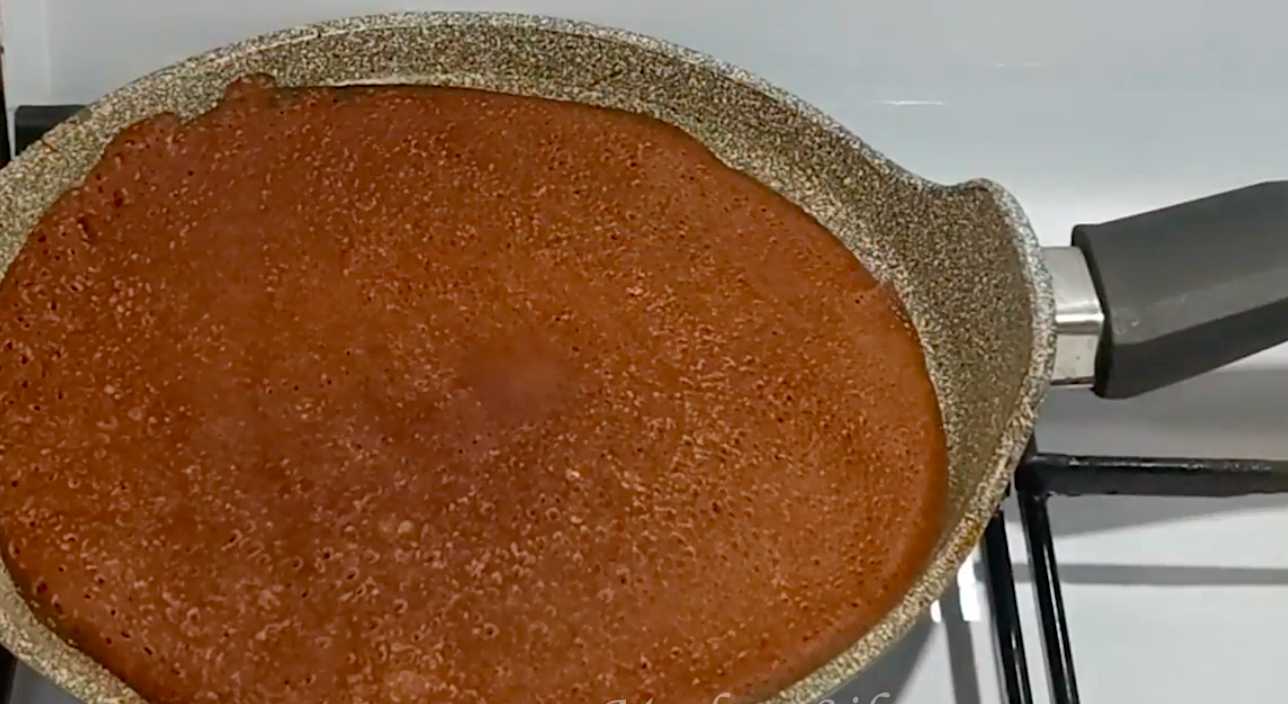 Crêpes au chocolat avec du lait - Étape 9