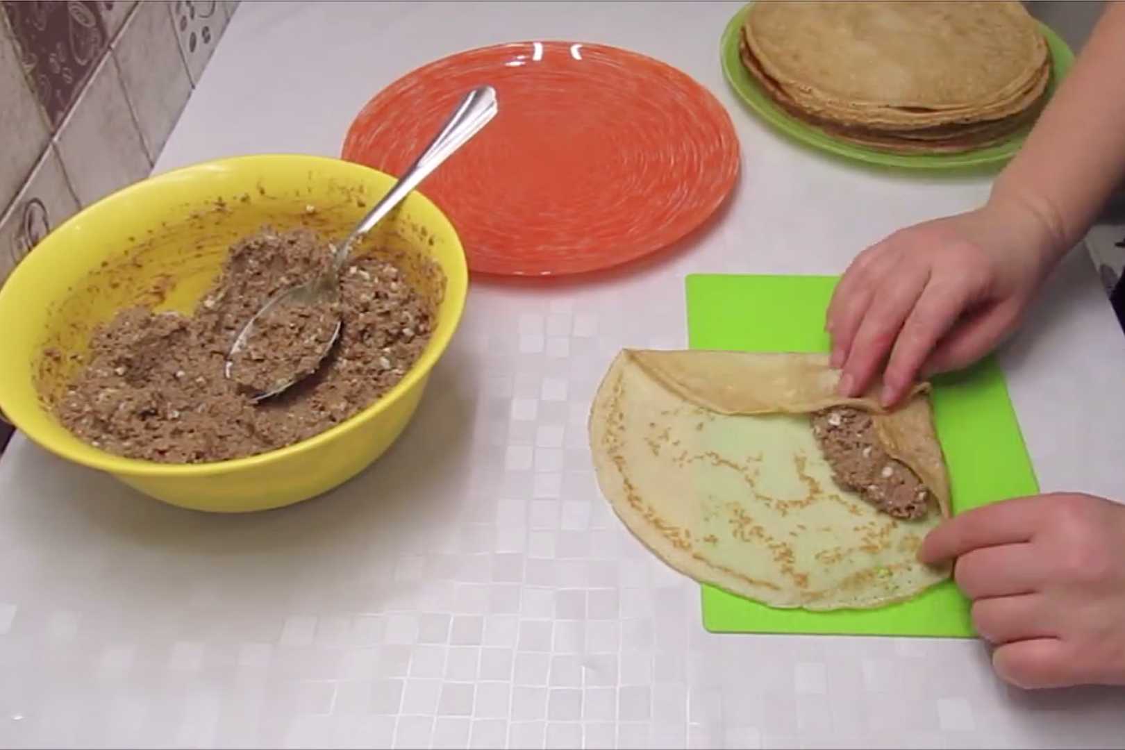 Crêpes au foie de poulet - Étape 19