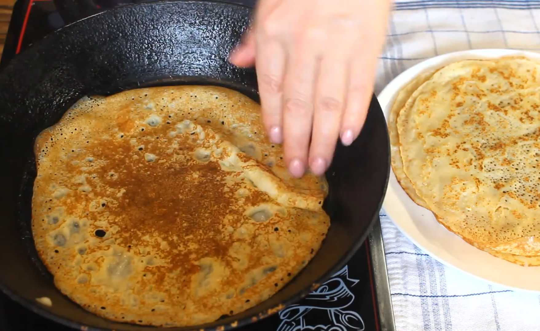 Crêpes au lait en poudre et aux œufs - Étape 12