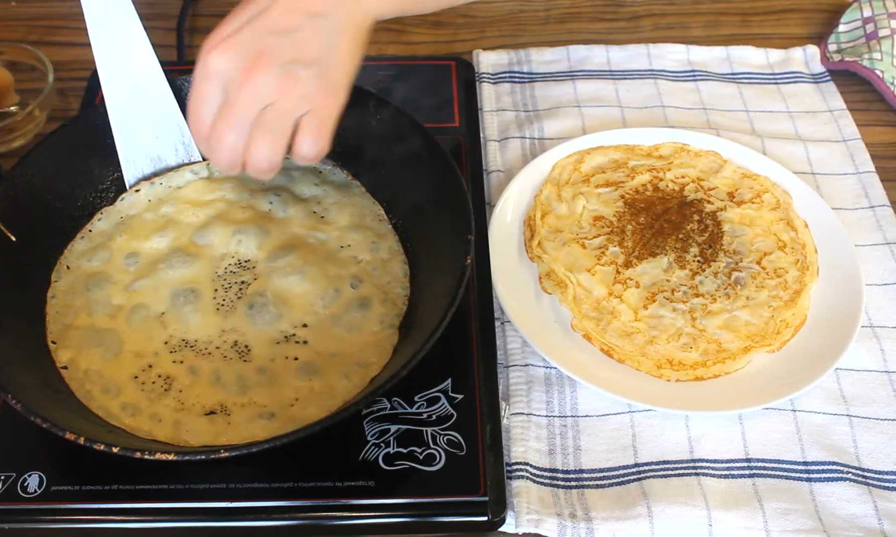 Crêpes au lait en poudre et aux œufs - Étape 14