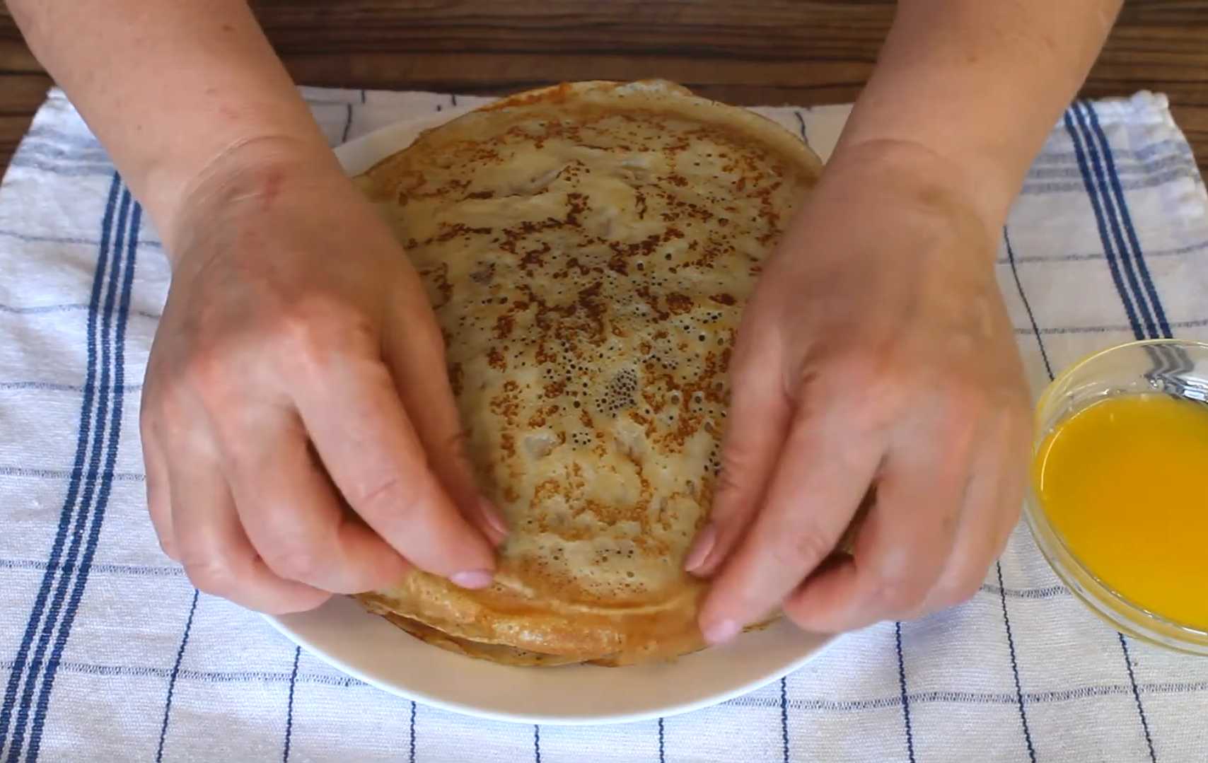 Crêpes au lait en poudre et aux œufs - Étape 13