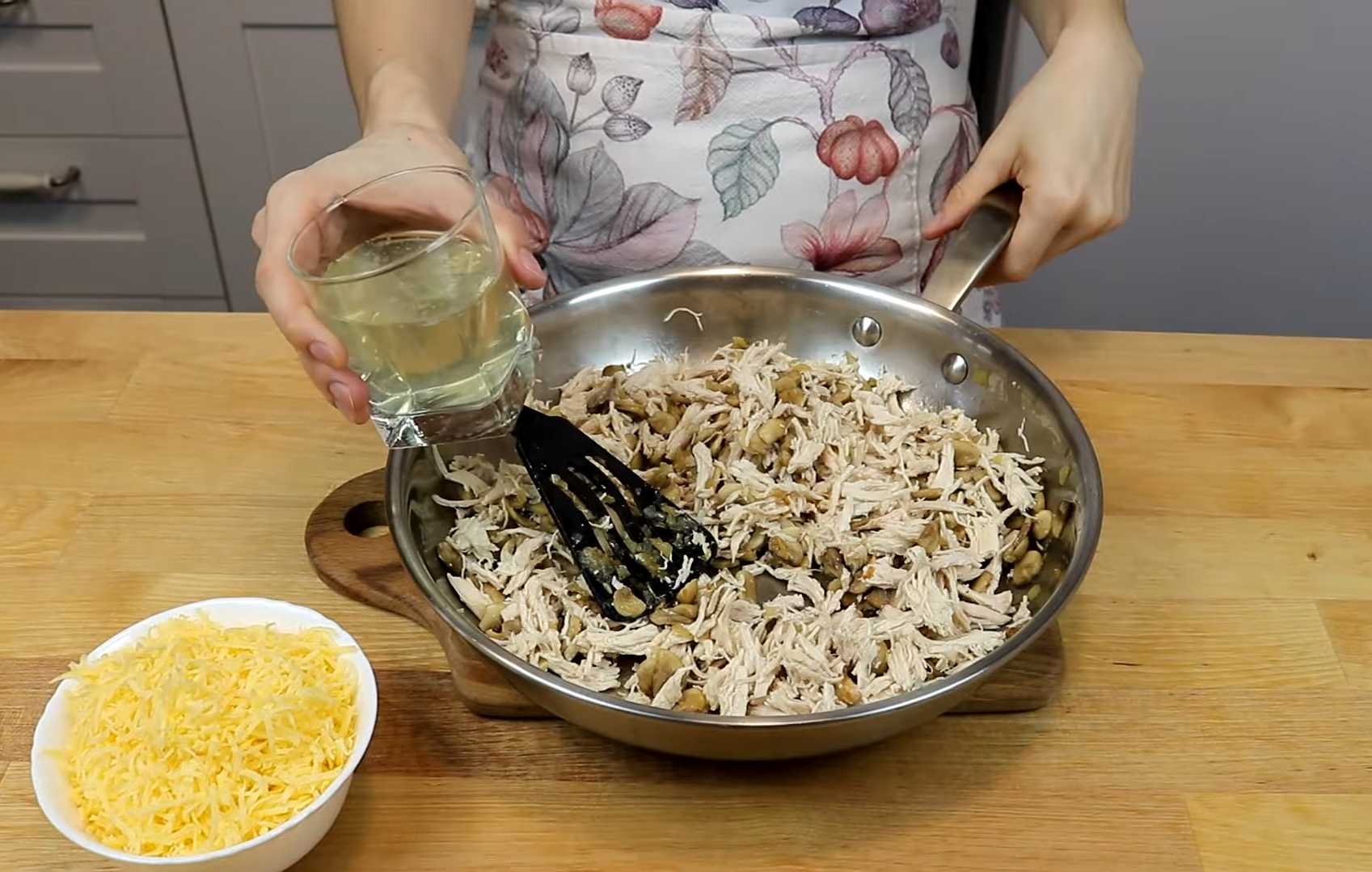 Crêpes au poulet, aux champignons et au fromage - Étape 15