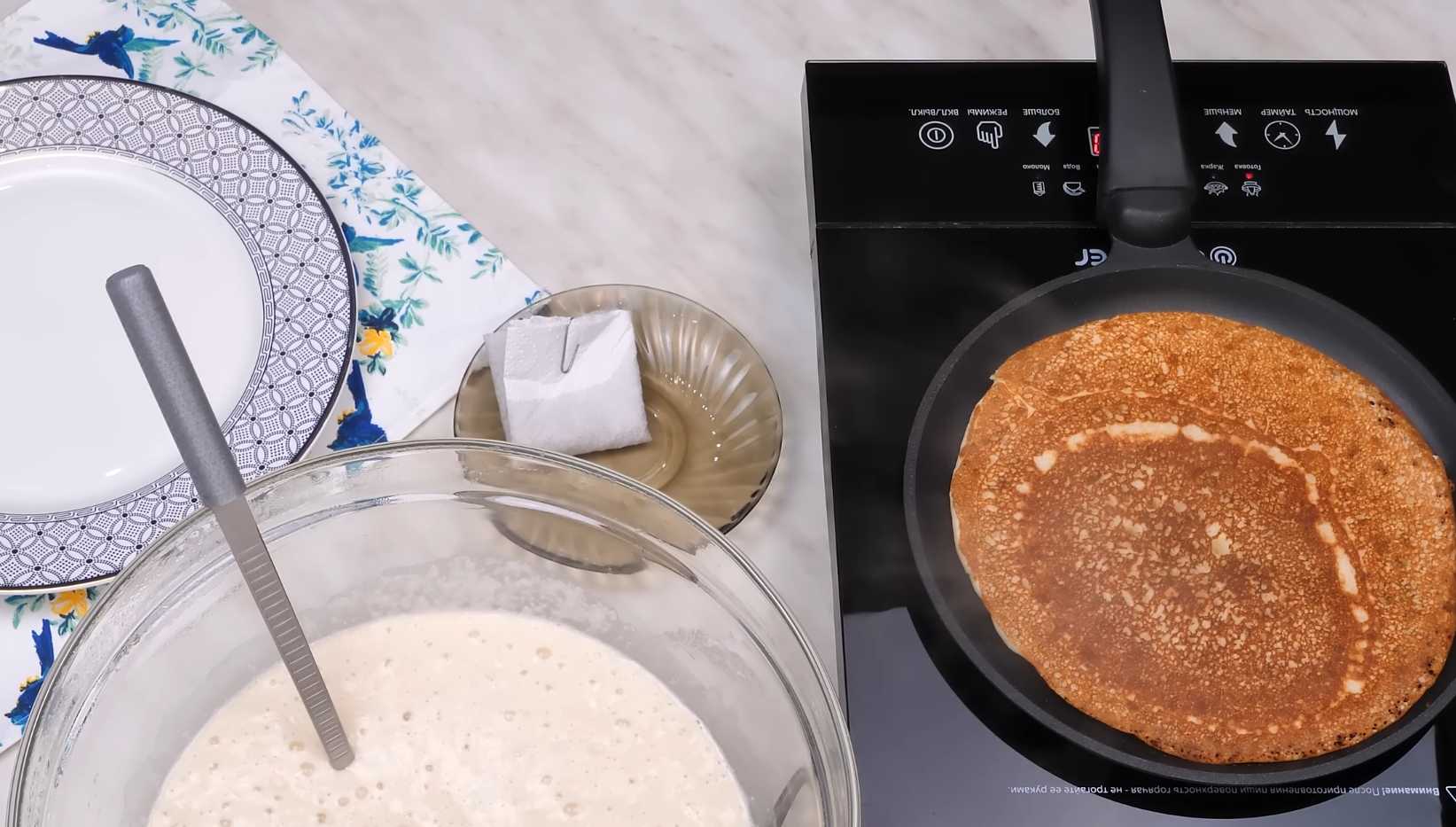 Crêpes à la levure avec semoule et lait - Étape 13