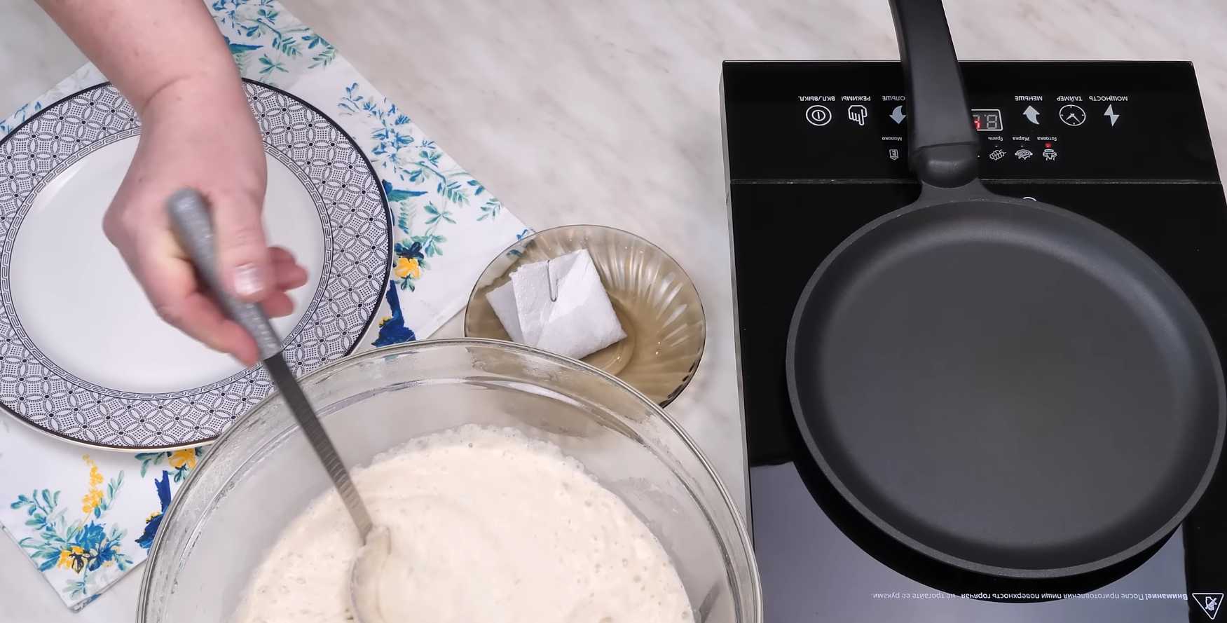 Crêpes à la levure avec semoule et lait - Étape 10