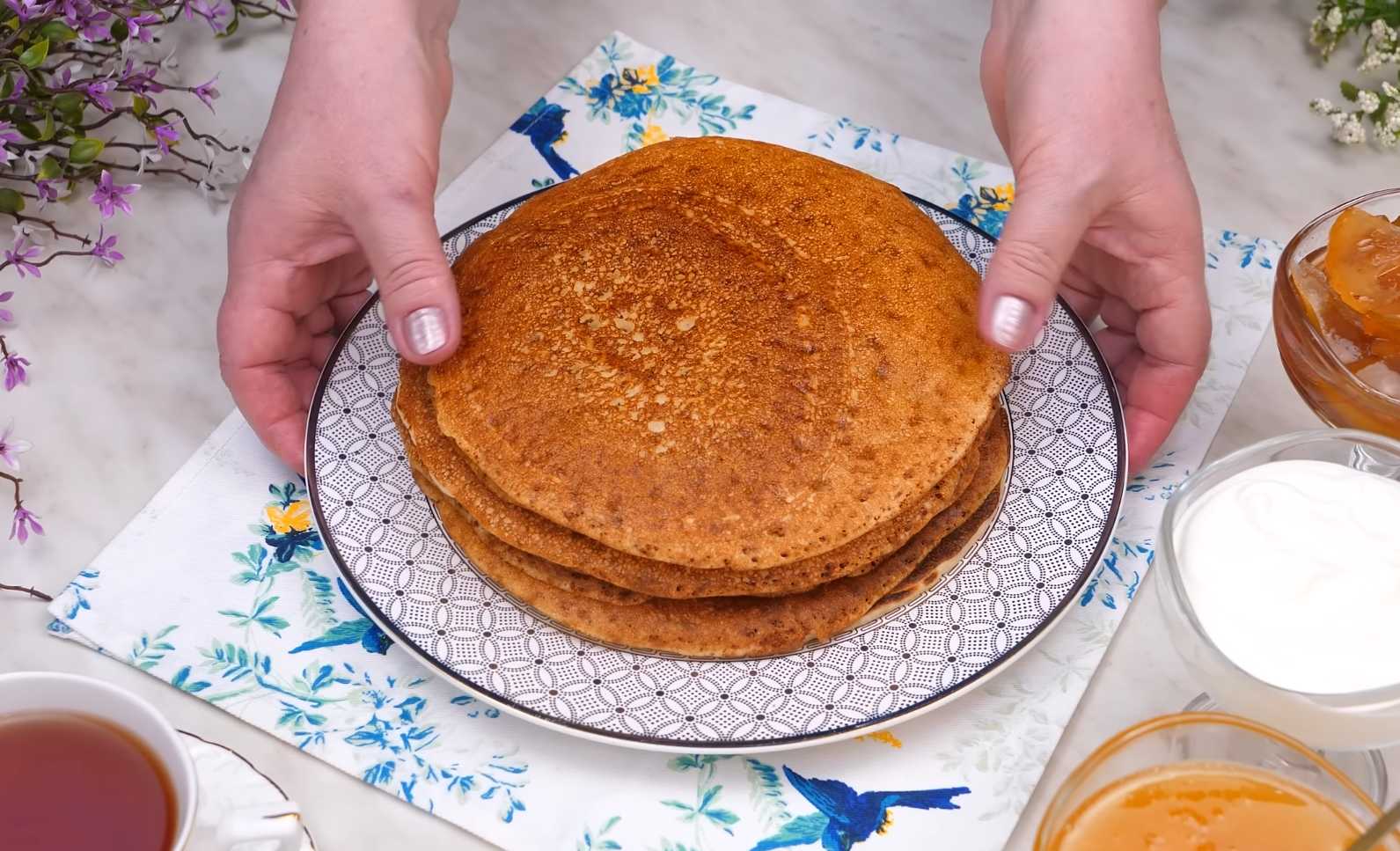 Crêpes à la levure avec semoule et lait - Étape 16