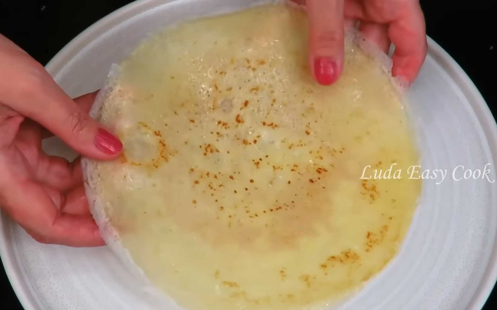 Crêpes à l'amidon et au lait - Étape 11